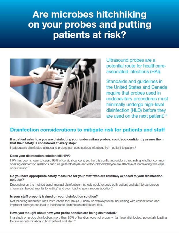 Are microbes hitchhiking on your probes and putting patients at risk?